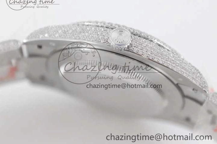 TWF Dial Edition Full Markers SS 1:1 Blue on Best A2824 Bracelet Stick Datejust Diamonds 41 0210